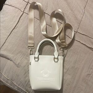 True Religion Bone White Crossbody Bag